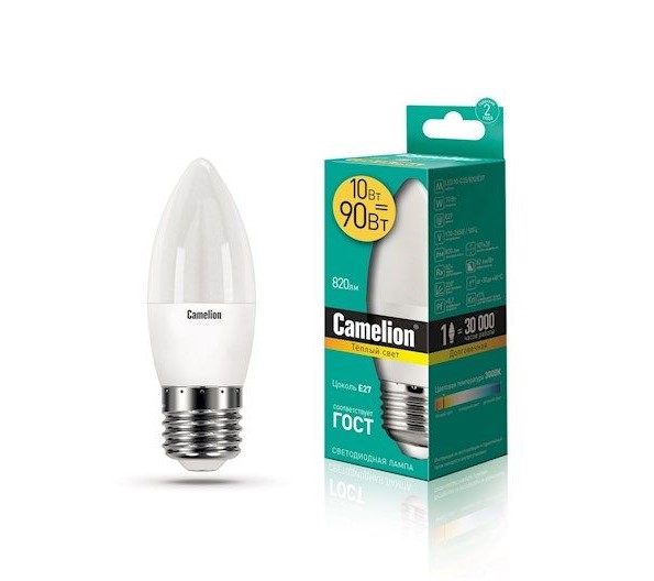 ლედ ნათურა Camelion Energy Saving LED Bulbs LED10-JCDR/830/GU5.3 10 ვატი — ნათურა და ვაზნა
